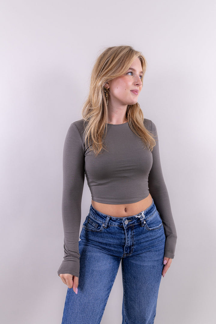 Leah essential top - Cropped long sleeve