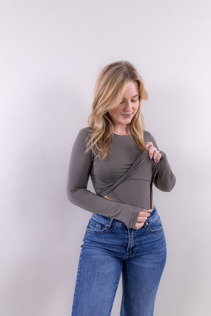 Leah essential top - Cropped long sleeve